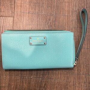 Kate Spade Aqua Wristlet Clutch